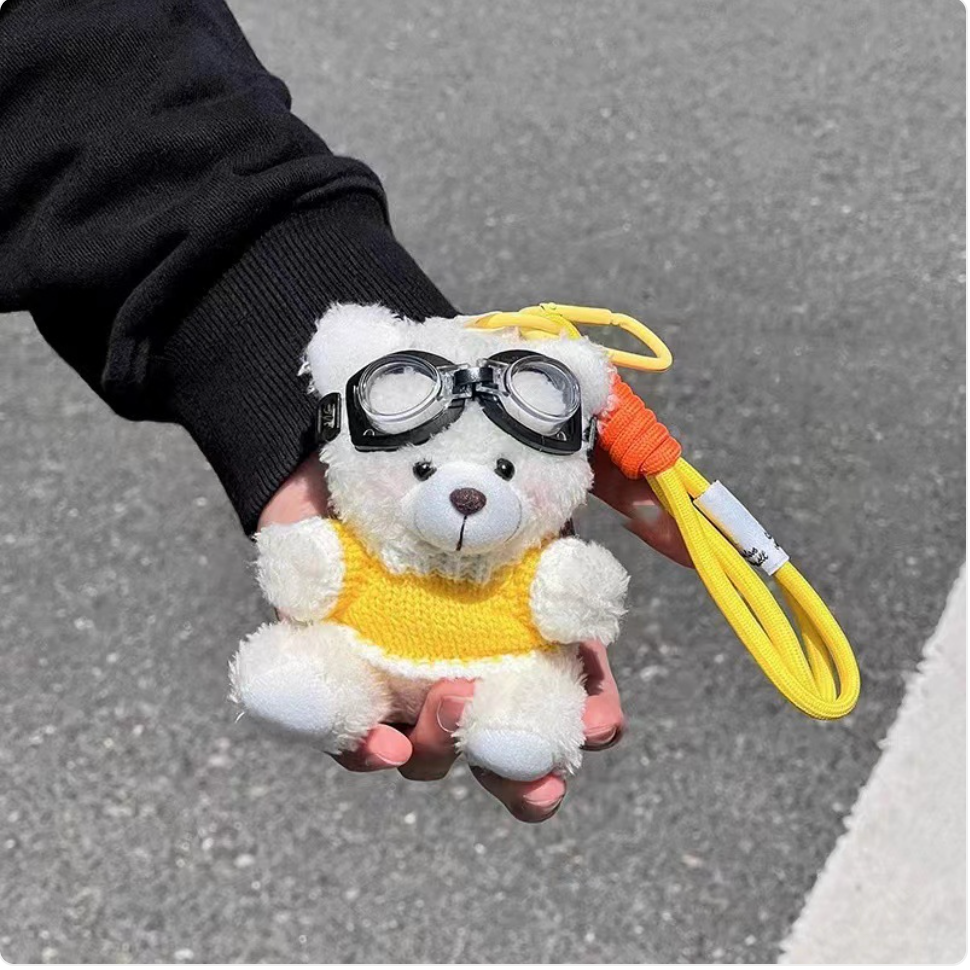Pilot Bear Plush Keychain