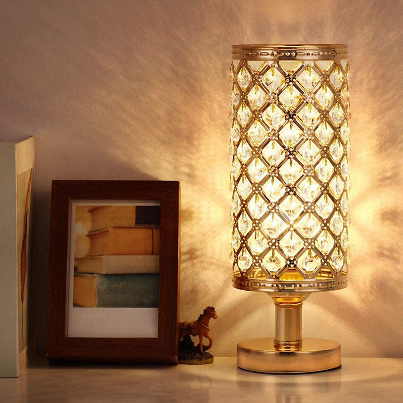 Crystal Table Lamp for Romantic Modern Bedroom Decor