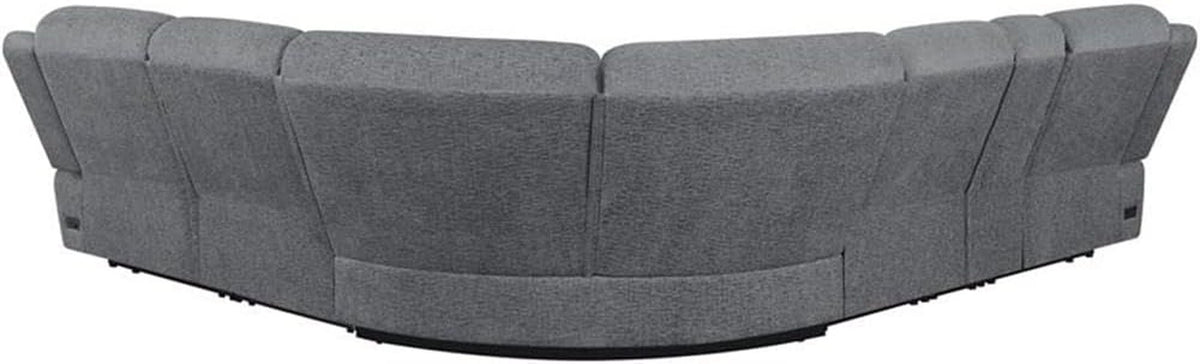 Bahrain 6 Piece Charcoal Motion Sectional Sofa Living Room