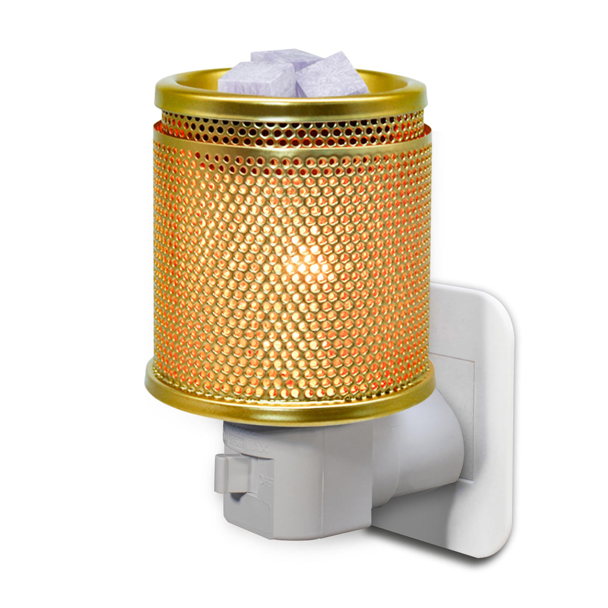 Gold Punched Double Metal Wax Melt Warmer & Night Light