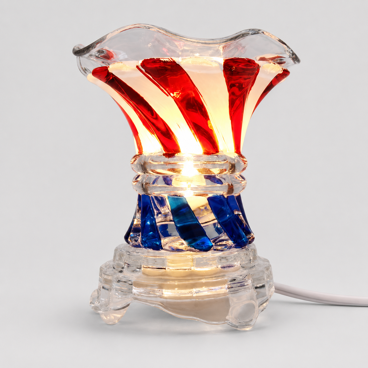 American Flag Glass Electric Fragrance Oil Warmer & Night Light