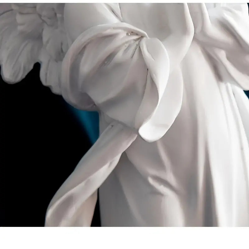 Praying Angel Girl Sculpture – Elegant Resin Home Decor
