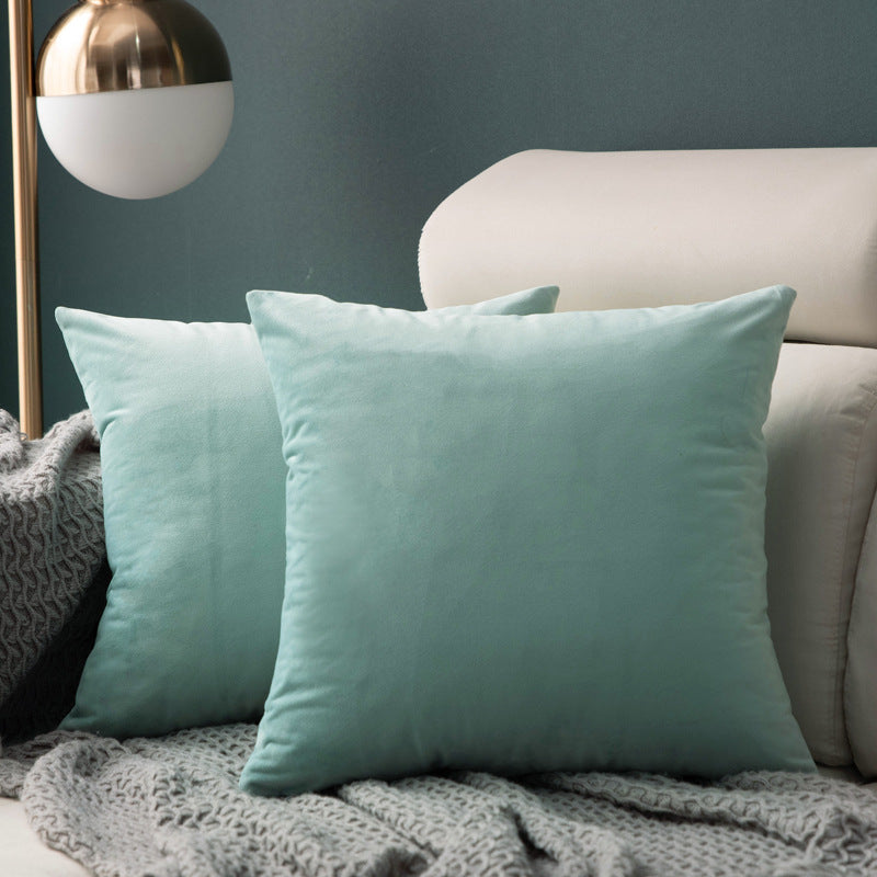 Velvet Nordic Cushion Pillow – Plush Tassel Cover, 6 Colors (20"×20" / 50×50cm)