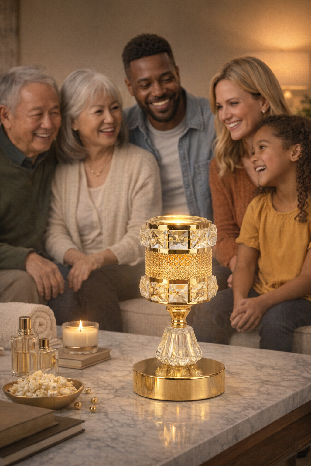Designer Gold Fragrance Oil Warmer & Night Light | 3 Settings