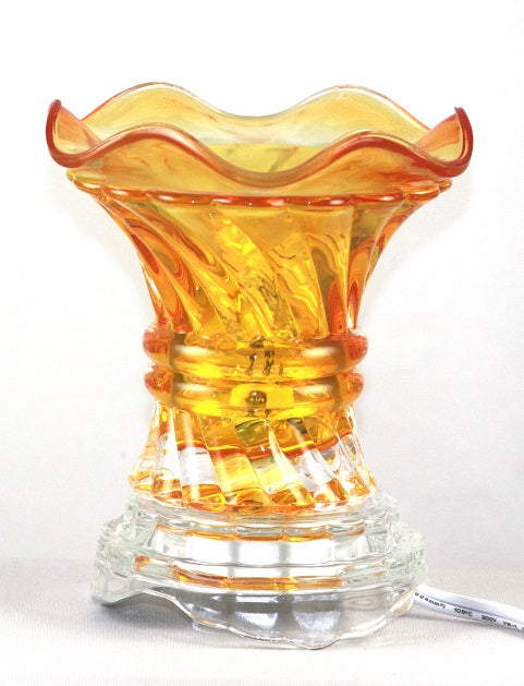 Crystal Glass Electric Fragrance Oil Warmer - Amber