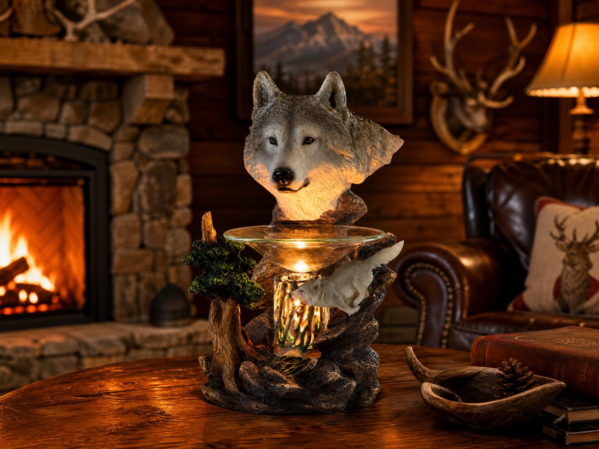 Wolves Poly-Resin Oil Warmer