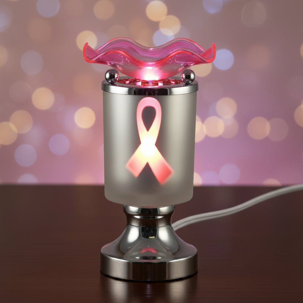Pink Ribbon Touch Fragrance Oil Lamp & Night Light | 3 Settings