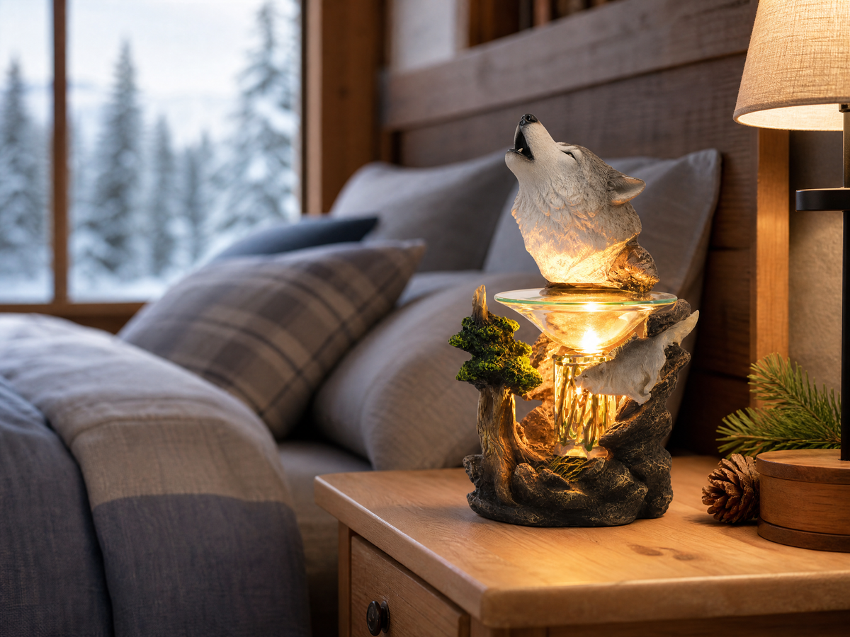 Wolves Poly-Resin Oil Warmer