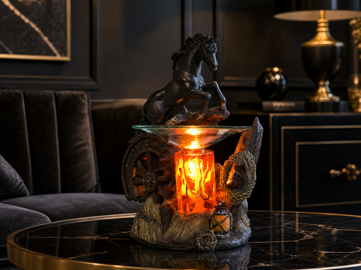 Black Horse Poly-Resin Oil Warmer