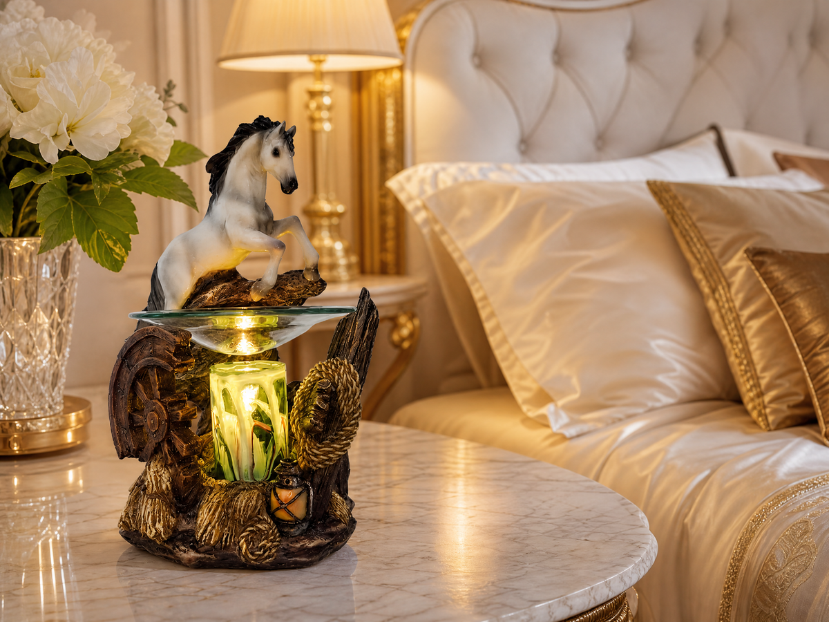 White Horse Poly-Resin Oil Warmer