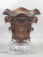 Brown Crystal Tulip Glass Fragrance Oil Warmer