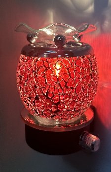 Red Mosaic Wall Plug-In Fragrance Oil Warmer & Night Light