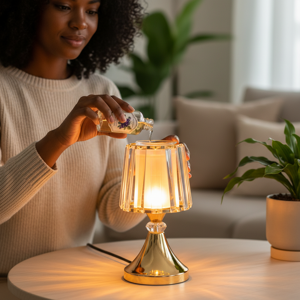 Black Woman Pouring Oil Scene