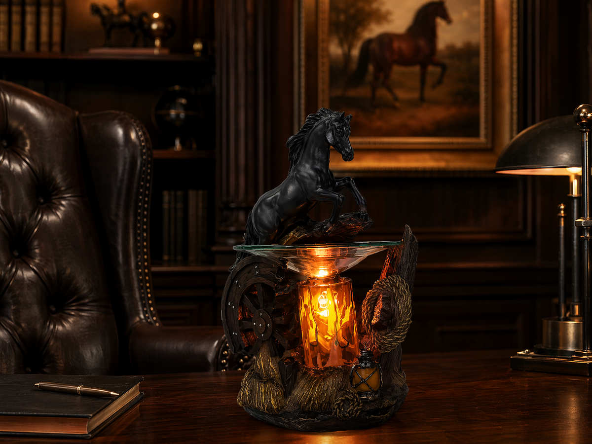 Black Horse Poly-Resin Oil Warmer