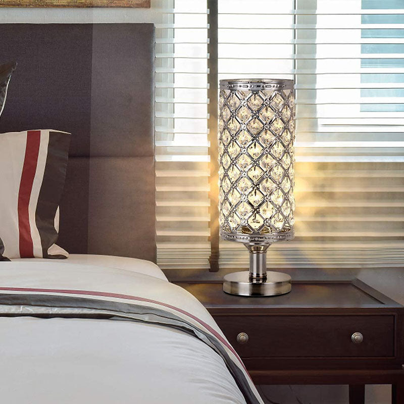 Crystal Table Lamp for Romantic Modern Bedroom Decor