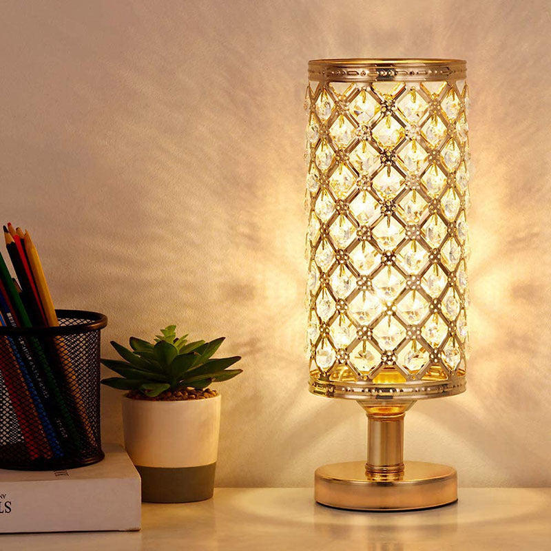 Crystal Table Lamp for Romantic Modern Bedroom Decor