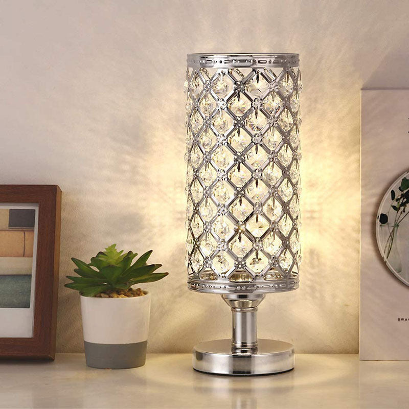 Crystal Table Lamp for Romantic Modern Bedroom Decor