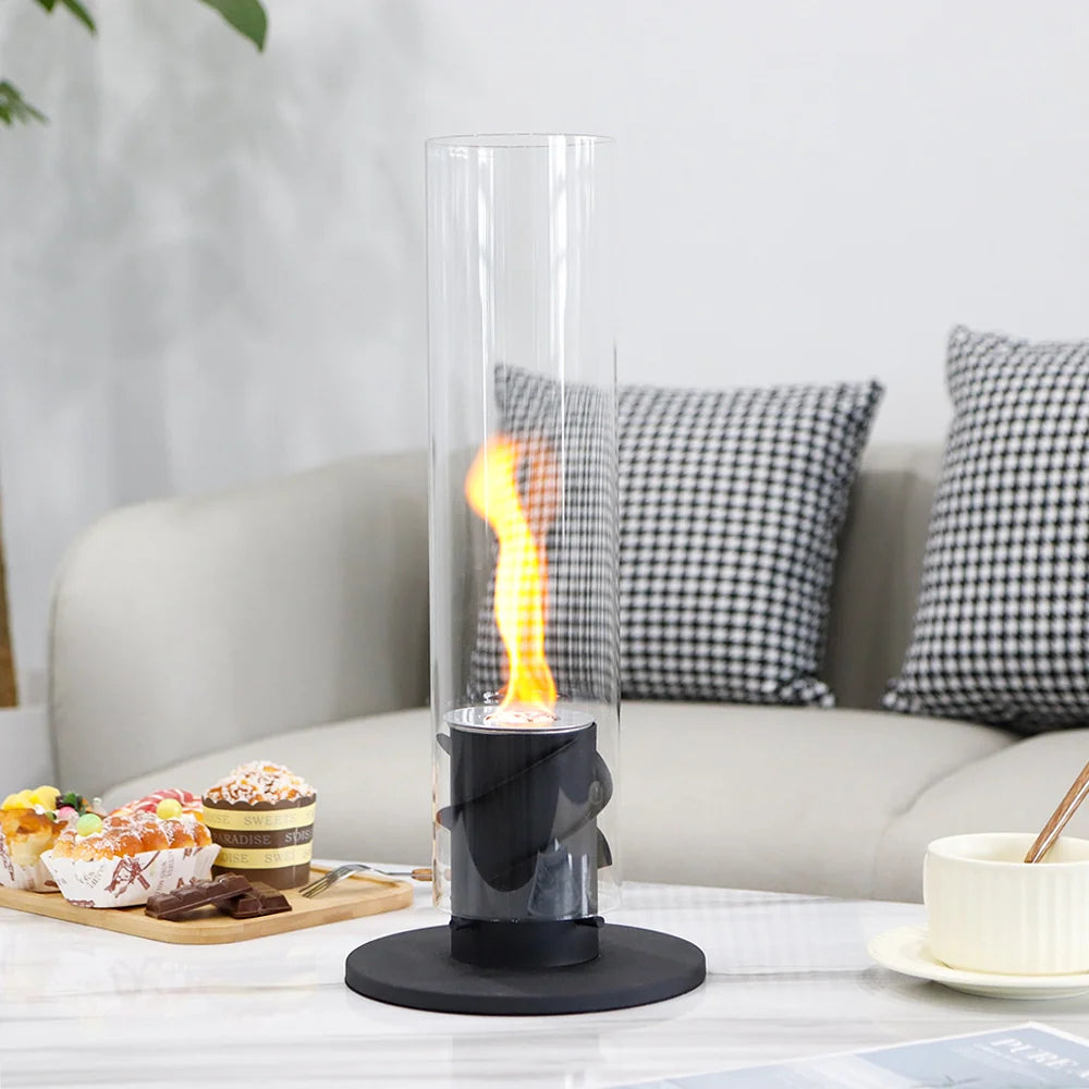 17" Clean-Burning Bio Ethanol Ventless Tabletop Fireplace – Modern Indoor Fireplace