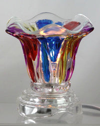 Antique Brass & Crystal Glass Fragrance Oil Warmer