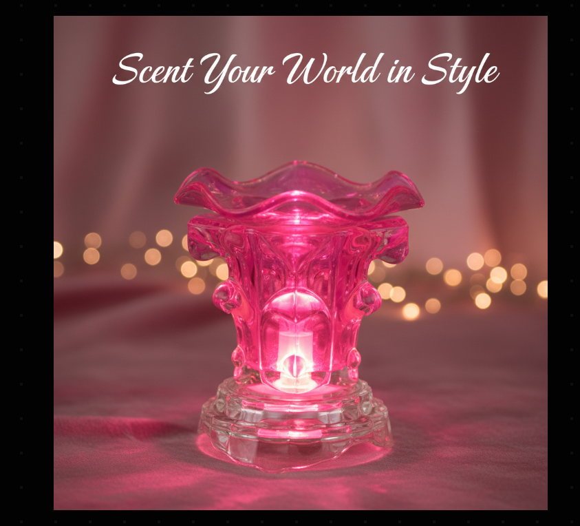 Crystal Glow Fragrance Oil Warmer & Night Light | 5 Colors to Choose From