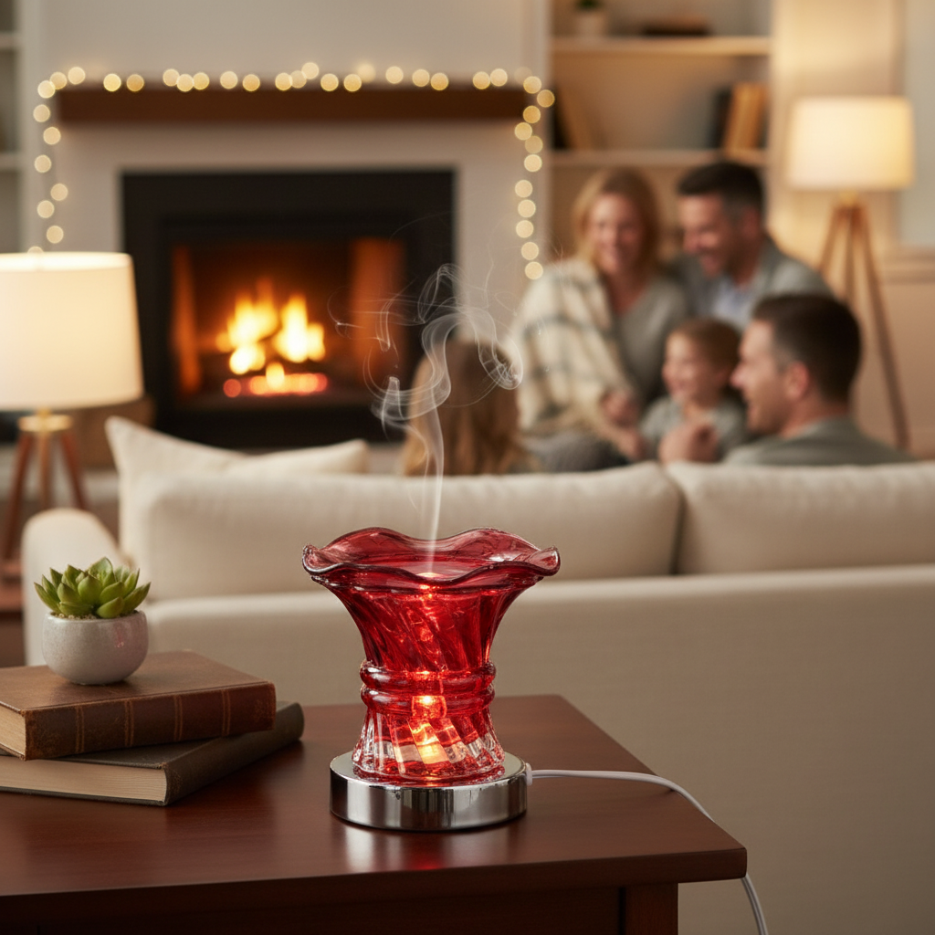 Fragrance Oil Warmer in family living room