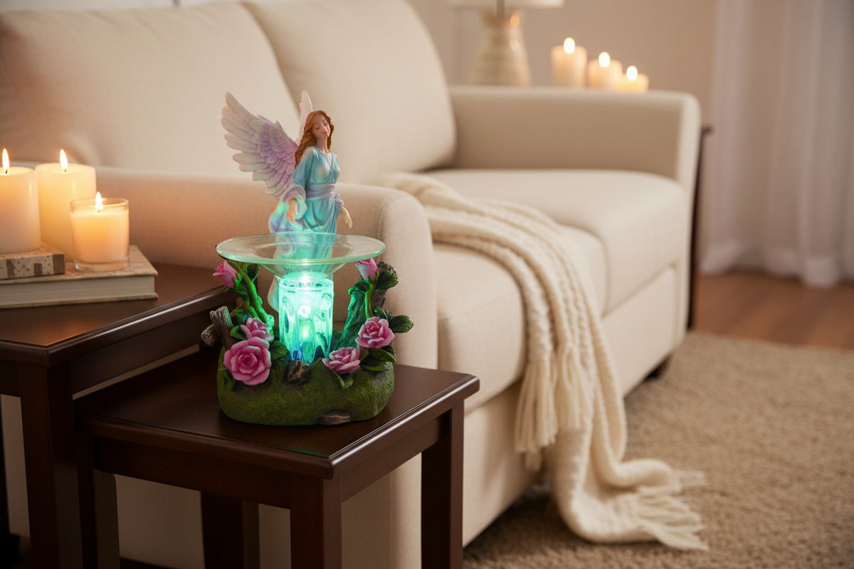 Blue Angel Fragrance Warmer in Living Room