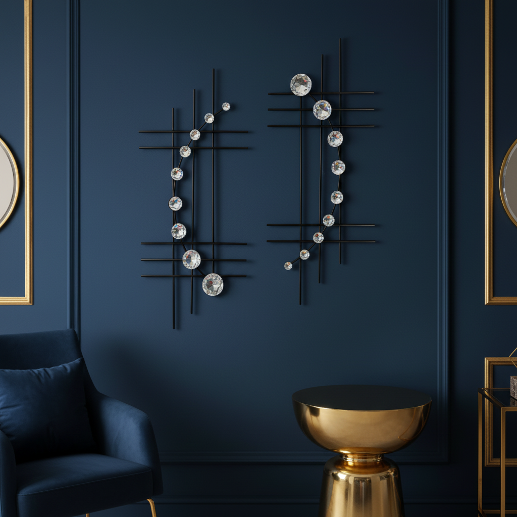Navy and Gold Decor Scene