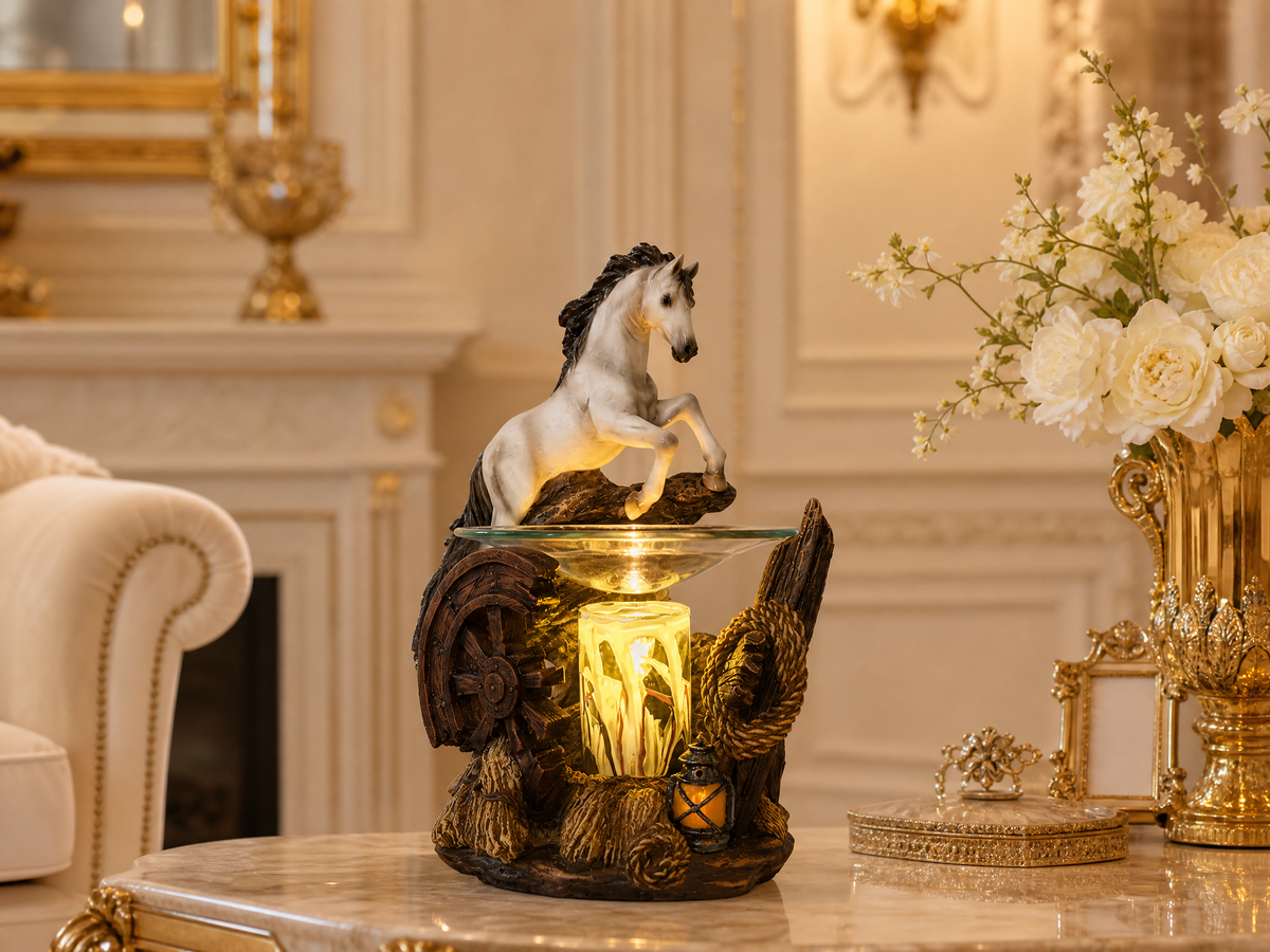 White Horse Poly-Resin Oil Warmer