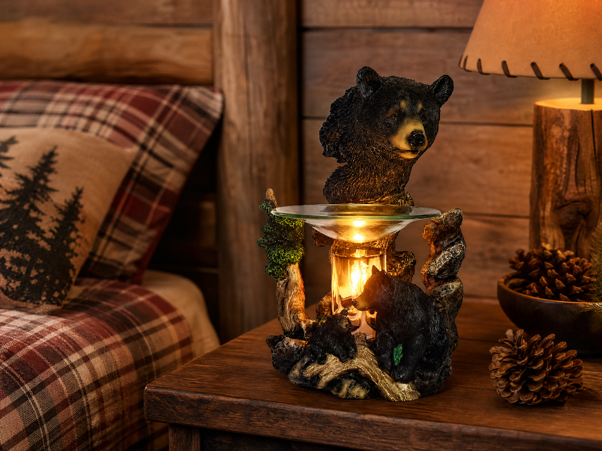 Black Bears Poly-Resin Oil Warmer