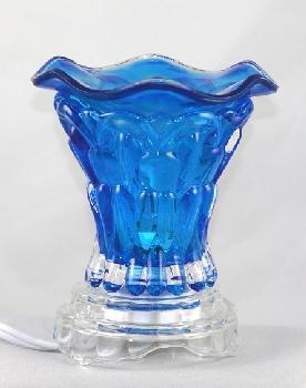 Ocean Blue Diamond-Cut Crystal Glass Fragrance Oil Warmer