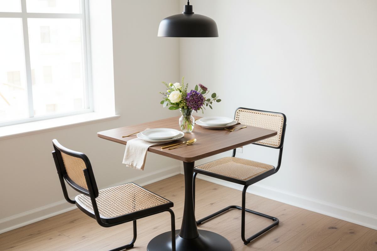 Small Space Living - Walnut Tulip Dining Table